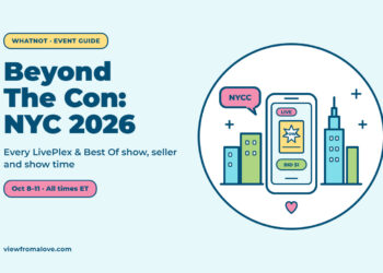 Beyond The Con: NYC 2026 Whatnot event guide graphic with a live-shopping phone and New York City skyline