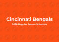 Cincinnati Bengals Schedule 2026: Full Schedule, Dates, Times & TV Channels
