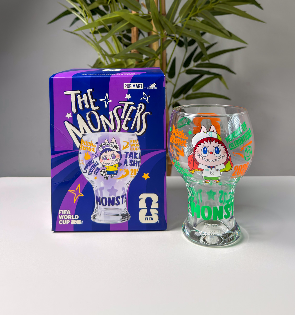 Moment of Celebration glass cup from The Monsters x FIFA World Cup Series