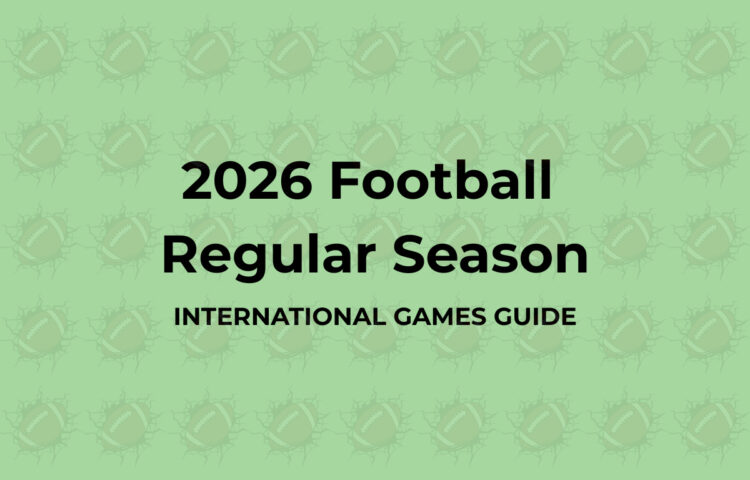 NFL International Games 2026 schedule featuring games in Australia, Brazil, England, France, Spain, Germany and Mexico