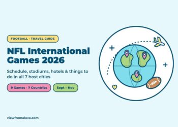 NFL International Games 2026 travel guide covering the schedule, stadiums, hotels and things to do in all 7 host cities