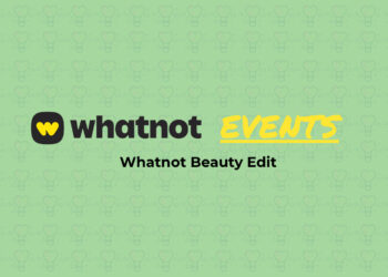 Whatnot Beauty Edit event featuring Beautyfinds, Liquidaddicts, Giftexpress and other beauty sellers offering skincare, fragrance deals and luxury giveaways.