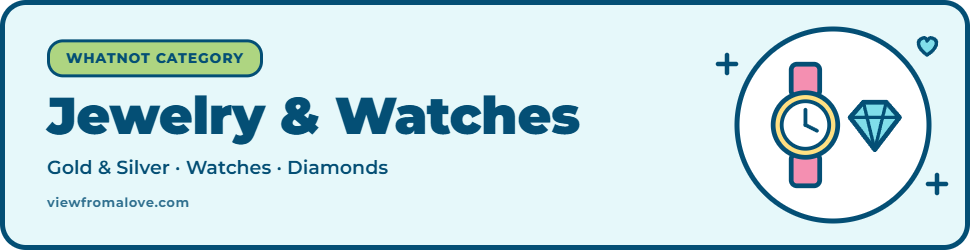 Jewelry and watches on Whatnot including gold, diamonds, and luxury timepieces