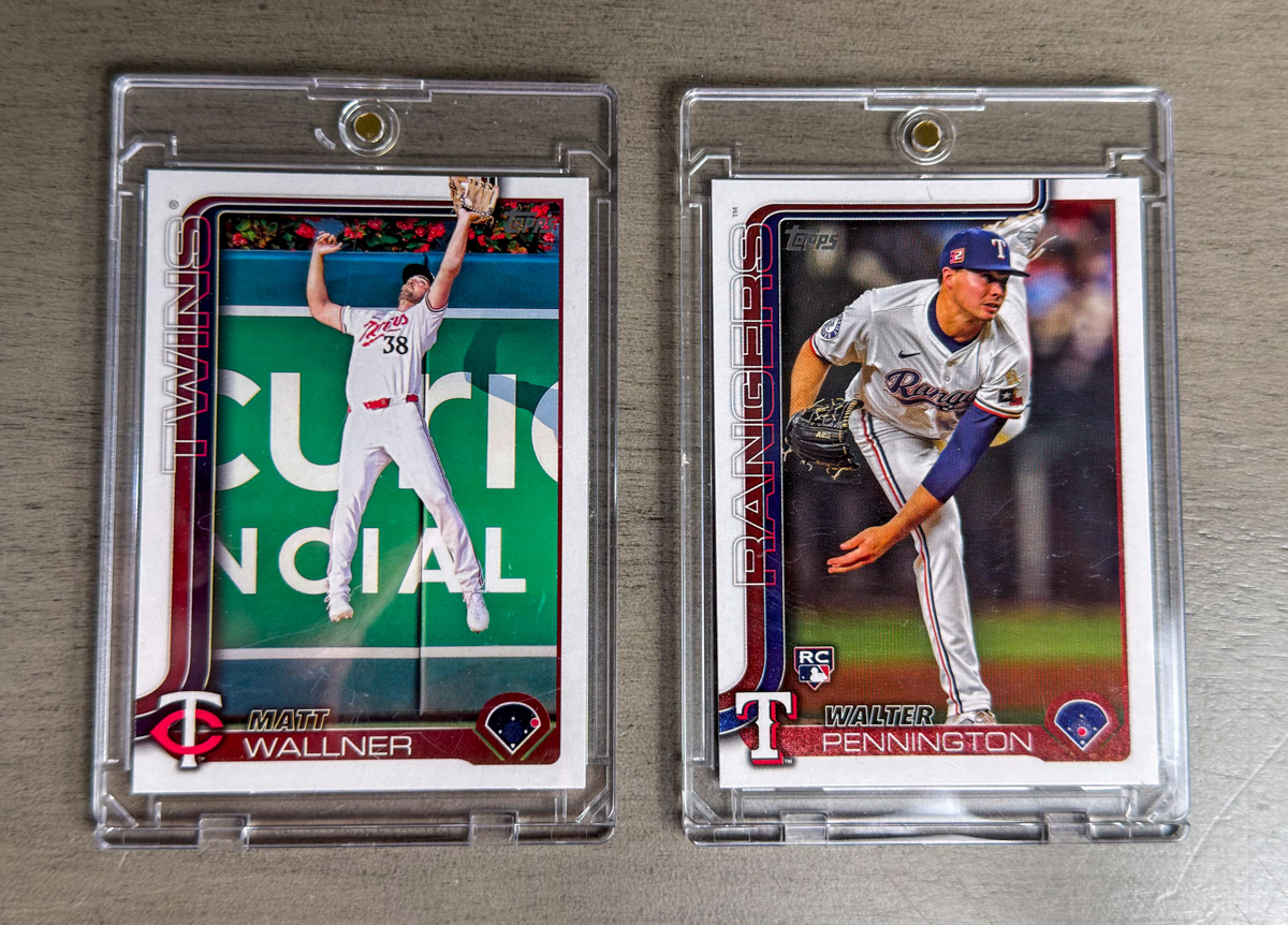 Trading card giveaway prizes won during a Tytanmarket Whatnot Men's Fashion live stream