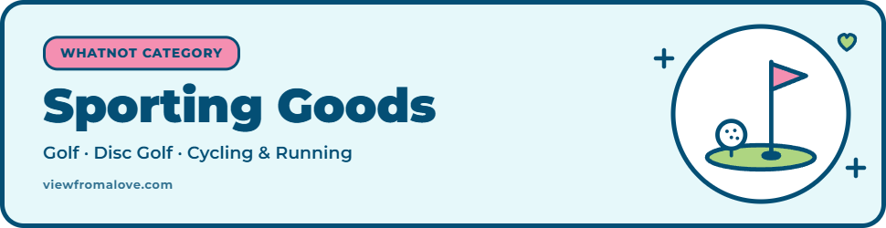 Sporting goods on Whatnot including golf clubs, disc golf, cycling, and winter sports gear