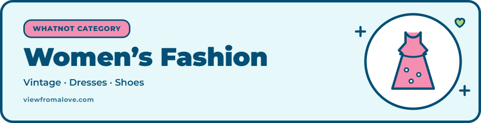Women’s fashion on Whatnot including dresses, vintage clothing, and shoes